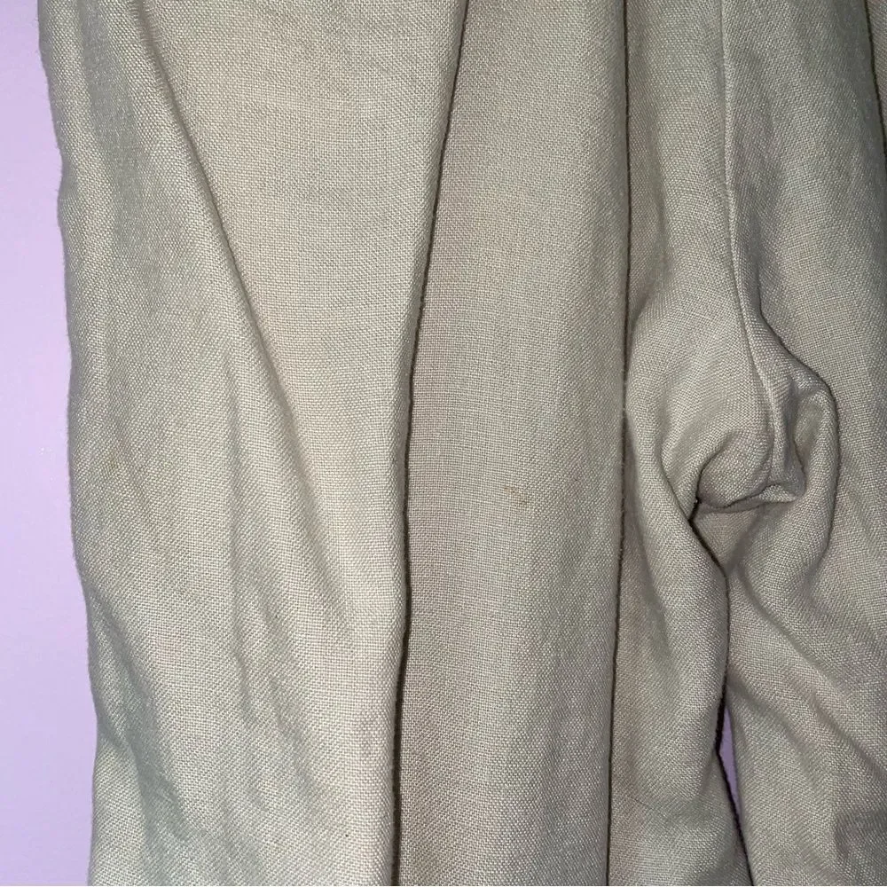 Brooks Brothers 35x30 Irish Linen Trouser Light Tan Pants Coastal Minimalist